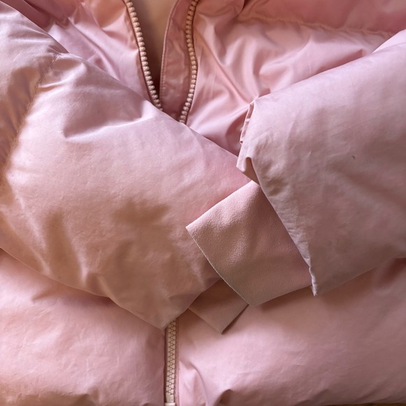 Athleta Girl Cozy Cloud Down Jacket Winter Coat M 8/10 Pink Fidget in Pocket - Picture 8 of 10
